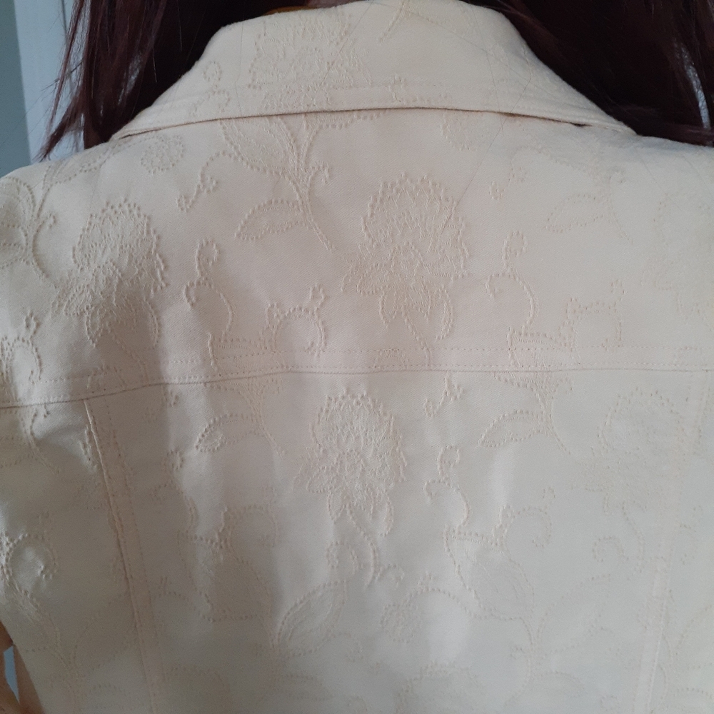 Classic Elements Light Yellow Button Down Jacket … - image 4